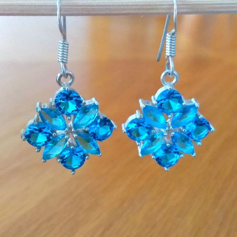 Topaz Sterling Silver Earrings